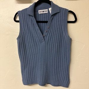 Vintage cornflower blue sweater vest